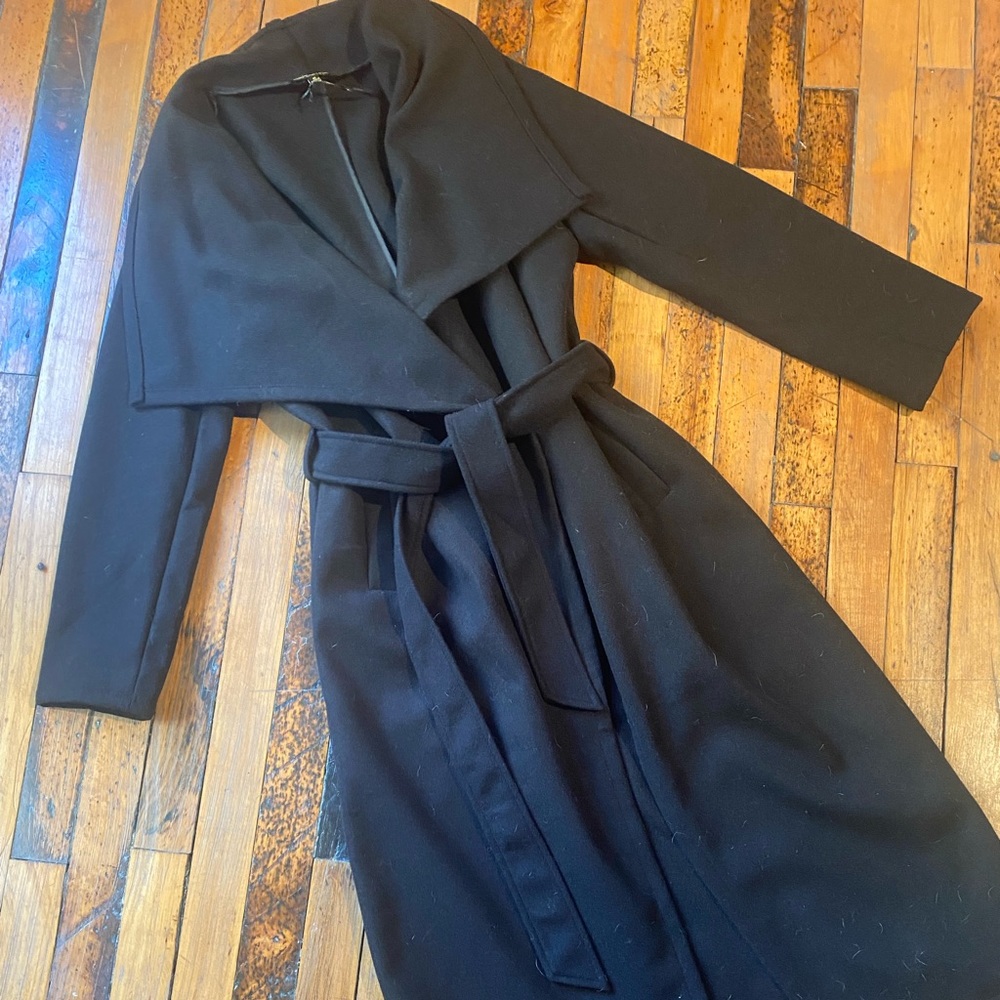 Black soft Trench Coat